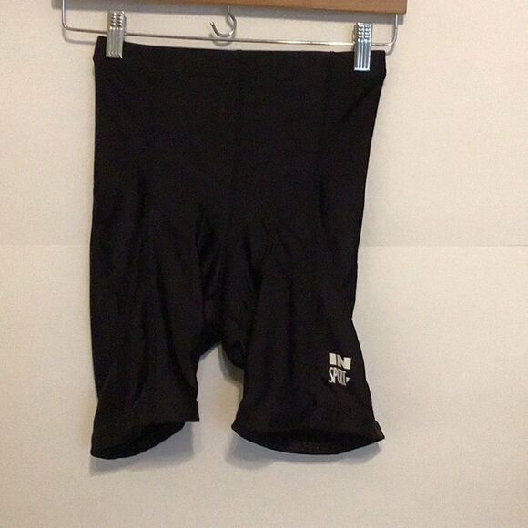 IN Sport Black Athletic Exercise Biker Shorts Nylon Lycra Size XL - Picture 1 of 10